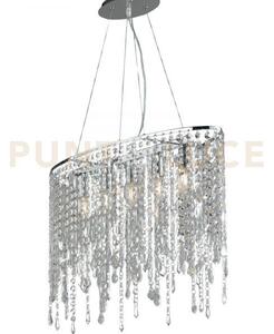 Lampadario a sospensione breeze cromo e cristalli k9 5 luci attacc