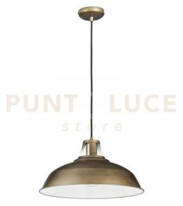Lampadario a sospensione bogota verde rame cavo nero 1 luce attacco