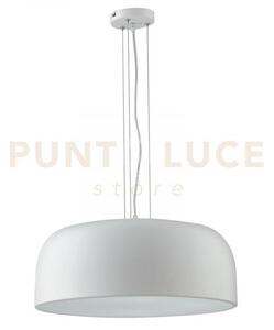 Lampadario a sospensione bistrot bianca 4 luci attacco e27 52x52x22