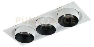 Incasso led outsider bianco 45w 4125lm 3000k 27x10x9,4cm 3 luci