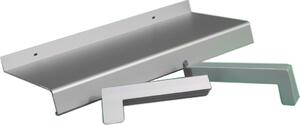 Davanzale in alluminio argento EV1 150 mm sporgenza senza estremità 700 mm