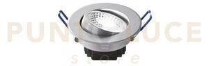 Incasso led orione nikel tondo 7w 650lm 4000k 8,7x5,7cm