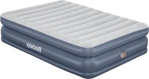 Materasso gonfiabile Queen - Per un riposo confortevole - Pompa integrata - Dimensioni: 203 x 152 cm - Colore: Grigio