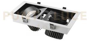 Incasso led apollo nero 60w 5800lm 3000k orientabile 35,5x18,8x7,7cm