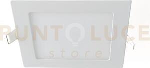 Incasso led flap bianco in alluminio 8w 780lm 6500k 12x12x1,88 cm
