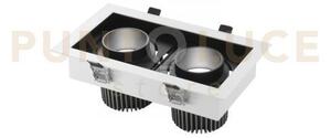 Incasso led apollo nero 40w 4000lm 3000k orientabile 29,6x15x7,7cm