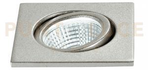 Incasso led polaris nikel quadrato 3w 300lm 4000k 6,6x6,6x5,7cm