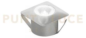 Incasso led asso bianco quadrato 1,2w 100lm 3000k 3,2x3,2x2,2cm