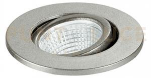 Incasso led polaris nikel tondo 3w 300lm 4000k 6,6x5,7cm