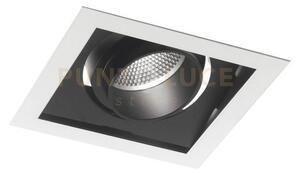 Incasso led apollo nero 30w 2900lm 3000k orientabile 18,8x18,8x12cm