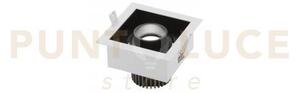 Incasso led apollo nero 10w 1000lm 3000k orientabile 12x12x7,7cm