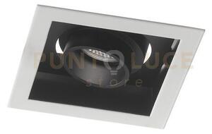Incasso led apollo nero 20w 2000lm 4000k orientabile 15x15x9,4cm
