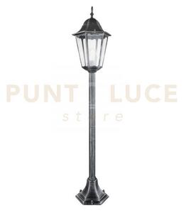 Paletto firenze nero e silver 1 luce attacco e27 ip44 21x21x104cm i
