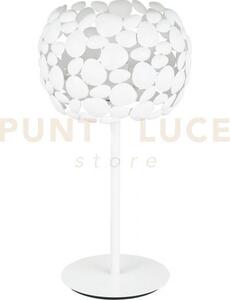 Lume grande dioniso bianco 1 luce attacco e27 30x30x51cm in metallo