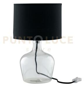 Lume hendrix nero 1 luce attacco e27 23x37cm in vetro con cavo in t