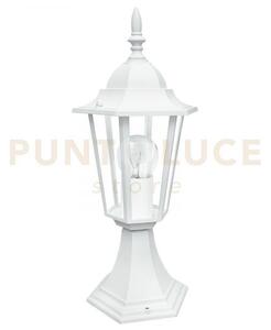 Lume milano bianco 1 luce attacco e27 ip44 17x40,3cm alluminio e vetro