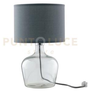 Lume hendrix grigio 1 luce attacco e27 23x37cm in vetro con cavo in