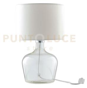 Lume hendrix bianco 1 luce attacco e27 23x37cm in vetro con cavo in