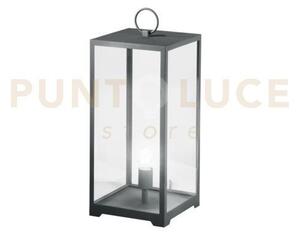Lume mirage antracite 1 luce attacco e27 ip44 25x25x53cm cavo 250cm
