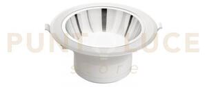 Incasso led mack bianco e cromo 20w 2500lm 3000k 19x9,1cm