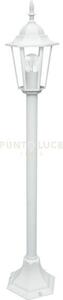 Paletto milano bianco 1 luce attacco e27 ip44 17x105cm alluminio e 