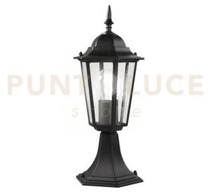 Lume milano nero 1 luce attacco e27 ip44 17x40,3cm alluminio e vetro