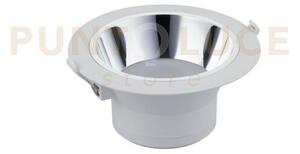 Incasso led mack bianco e cromo 20w 2500lm 4000k 19x9,1cm