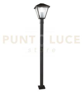 Paletto prisma antracite 1 luce attacco e27 ip44 16x16x100cm