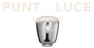 Lume smoke cromo 1 luce attacco e27 19,7x25cm in vetro soffiato
