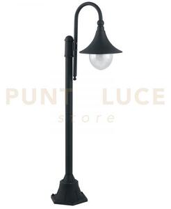 Paletto pavia nero 1 luce attacco e27 ip44 51x130cm in alluminio