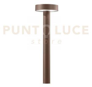 Palo underwood corten 4 luci attacco g9 ip65 21x70cm in metallo