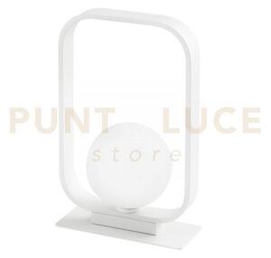Lume roxy bianco 1 luce attacco g9 16x26cm in alluminio e sfera in 