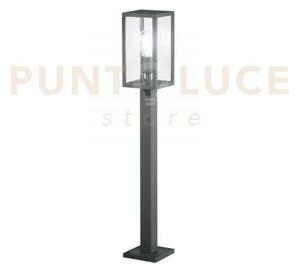 Palo mirage antracite 1 luce attacco e27 ip44 13x13x86cm in metallo
