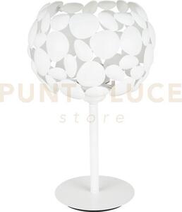 Lumetto dioniso bianco 1 luce attacco e27 22x22x34,5cm in metallo
