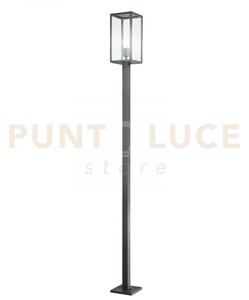 Palo mirage antracite 1 luce attacco e27 ip44 x17x17x199,5cm in met