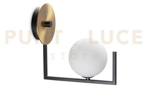 Birds applique a parete 1 luce attacco g9 lampadina inclusa nero e 