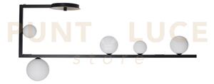 Birds lampadario a soffitto 5 luci attacco g9 ottone nero e diffuso