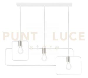 Lampadario a sospensione smith bianca e nickel 3 luci attacco e27 8