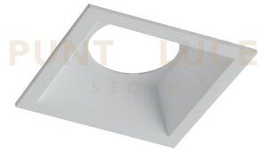 Faretto a incasso ayris bianco quadrato 1 luce attacco gu10 8,3x8,3