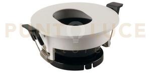 Faretto a incasso stenos orientabile bianco tondo foro ovale 8,5x4,2cm