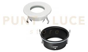 Faretto viper bianco tondo ip65 8,2x5,6cm in metallo e vetro per po