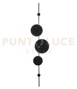Applique a parete led idol in alluminio nera 33w 3720lm cct 3000k 4