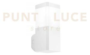 Applique focus bianca squadrata 1 luce attacco gu10 ip65 10x13x24cm
