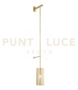 Applique a parete king oro satinato 1 luce attacco e27 10x18x120cm