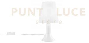 Lumetto bingo bianco in pc 1 luce attacco e14 13x9x24,5cm