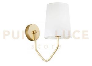 Applique a parete sally oro 1 luce attacco e14 28x31,5x10cm in meta
