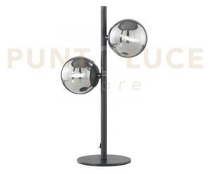 Lampada da tavolo honey nera 2 luci attacco g9 23,4x14x40cm in meta