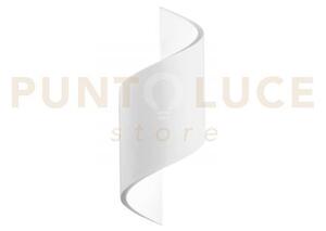 Applique a parete spiral bianca 1 luce attacco g9 12x12x30,5cm in g
