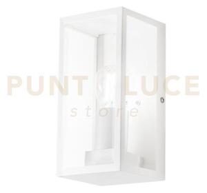Applique mondrian bianca 1 luce attacco e27 ip44 11x13x23,6cm in me