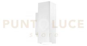 Applique a parete duduk quadrata bianca 2 luci attacco gu10 mini 7x